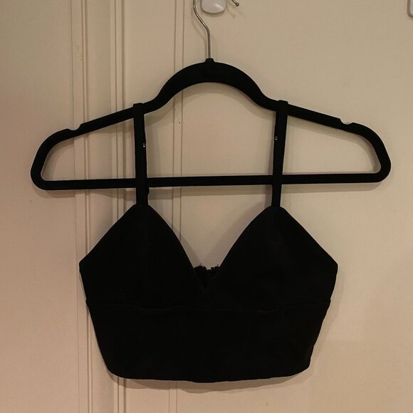 Aritzia Talula Martello Black Suede Bustier - Picture 2 of 4